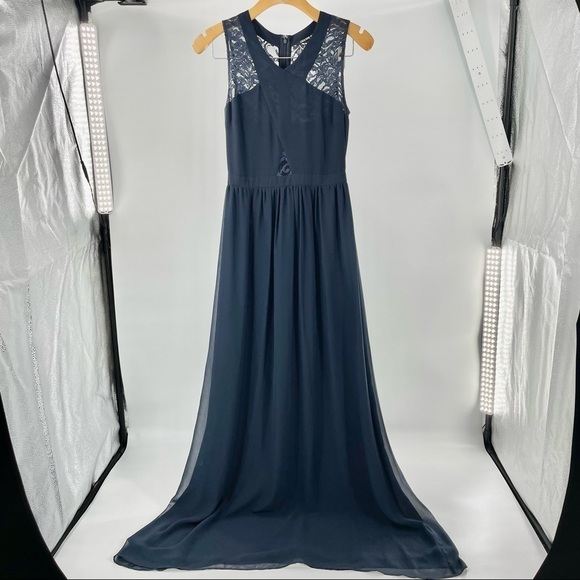 GIANNI BINI Geneva Sheer Lace Halter Maxi Dress - Picture 3 of 14